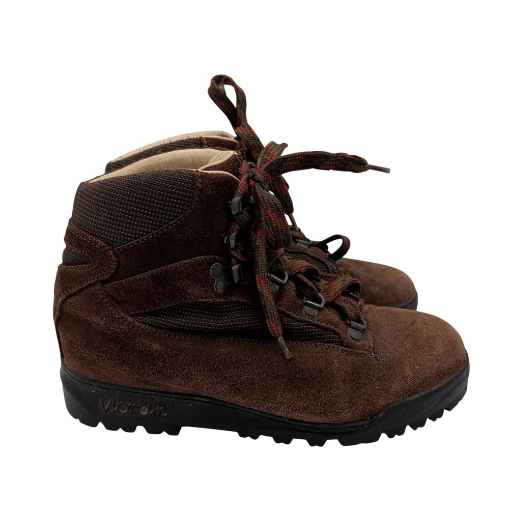 Vintage Asolo Brown Suede Hiking Boots Vibram Sole Gorpcore Slovenia Womens 7